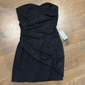 NWT Topshop black strapless dress